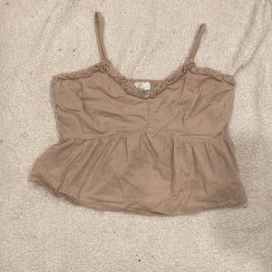 Peachy Beige Babydoll Tank